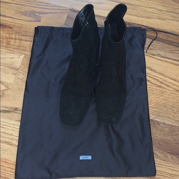 Prada Suede Zip Ankle Booties - Picture 5 of 7